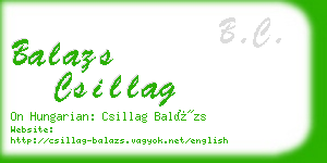 balazs csillag business card